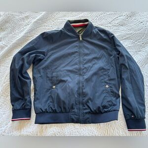 Tommy Hilfiger Reversible Men’s Bomber Jacket in Navy and Camo Green